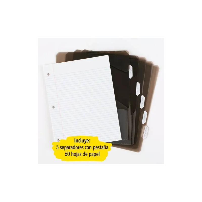 Carpeta cuaderno Híbrido Flex Five Star 60 Hojas Rellenable