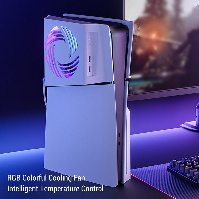 Gaming Console Cooling Fan, Dual 80mm 5v Powered USB Computer