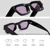Teumire Retro Rectangle Polarized Sunglasses for Small Face Women Men