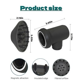 Diffuser and Adaptor Replacement for Dyson Airwrap,Diffuser Attachment Compatible with Airwrap Styler, for Curling Iron Converting to Hair Dryer,Gifts for Women.