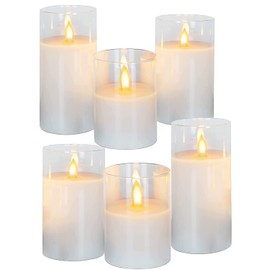Velas Led Eléctricas Sin llama, 6 Velas Decorativas Luces Luz de Té de Decoración Flama Realista Velas para Decoraciones Navideñas en Hogar,Bodas,Fiestas,Navidad