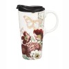 Evergreen Butterfly Botanical Gardens with Metallic Accents - Ceramic Travel