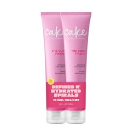 Cake Beauty Curl Defining Cream, The Curl Friend - Curly Hair | Frizz Control | Moisturizes & Defines | Avocado Oil | Soybean Oil & Shea, 6 Fl Oz / 177 mL (Pack of 2)