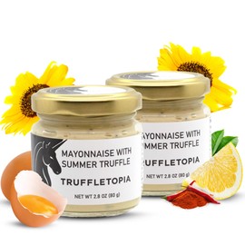 Truffletopia | Mayonnaise with Summer Truffle | Real Italian Truffles in a Rich, Smooth, Creamy Mayo to add to Dips, Casseroles, Slaw, Sandwiches, Burgers | non-GMO and Gluten Free | 2.8 Oz (Pack of 2)