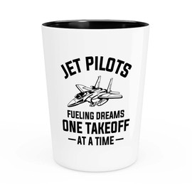 Pilot Shot Glass 1.5oz - pilots Fueling dreams - Pilot Gifts Airplane Flying Captains Aviator Airline Aviation
