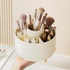 Diesisa Makeup Brush Case, 360° Rotation, Cosmetic Storage, 5 Slots,