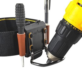 Hammer Holder with Leather Pen Holder, Hammer Holsters for Tool Belt, Drill Holster for Belt, Quick Released Clip Mount Tech, Makes Your Working More Easy. Fuchsia