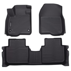 Auxko All Weather Floor Mats Fits for Honda CR-V 2023 2024 2025 2026 (Include Hybrid) TPE Rubber Liners Accessory for Honda CRV 2023 2024 2025 2026 Odorless Anti-Slip Mats Black