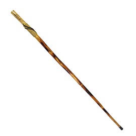 SE Survivor Series 55" Hand Carved Wolf Hiking Stick, Weatherproof, Rope Wrapped, Metal Tip - WS626-55RW