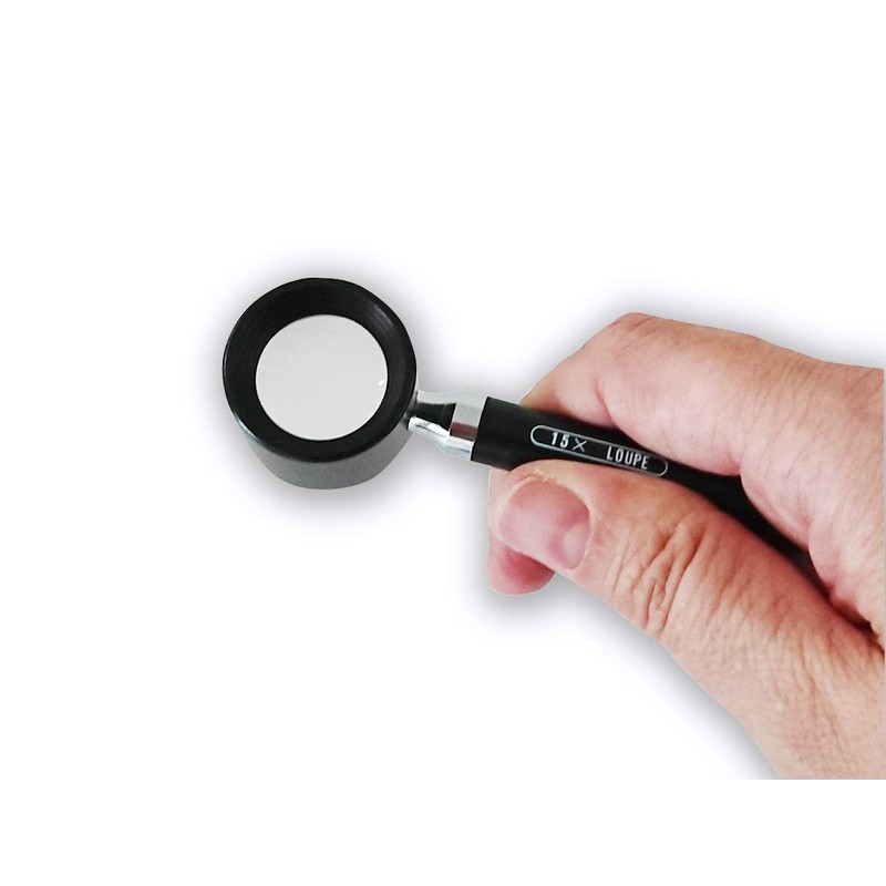 Shinwa Sokutei 75564 R-1 Magnification Loupe with Handle, 15x, 0.7