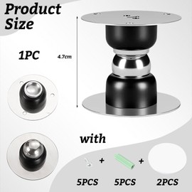 Mezrkuwr Magnetic Door Holder, Door Stop Motorhome, Magnetic Door Stop Holder with Installation Tools, Door Stopper Magnet for Motorhome Accessories, Black