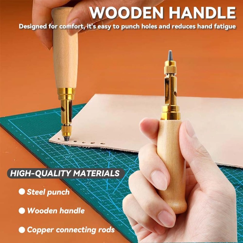 Yakamoz Japanese Screw Punch with 6 Tips (1.5-4.0mm) - Semi-Automatic