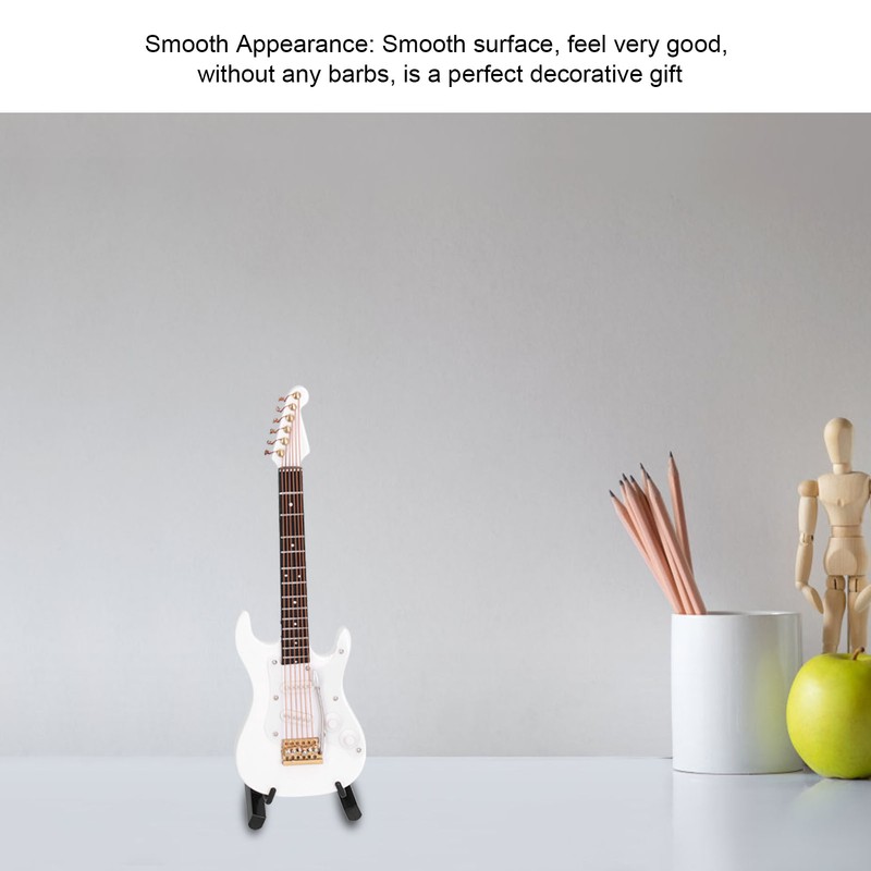 Minature Electric Guitar Wooden Mini Instrument Model Suitable for Gifts