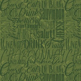 Henry Glass Fabrics After Five Mary Beth Barker Words Texture Green
