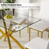47In Modern Glass Dining Table for 2 3 4 People