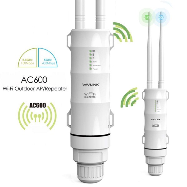 Wavlink AC600 Wireless Outdoor WiFi Signal Booster,Access Point/Outdoor Router/Repeater/WISP,Support Passive