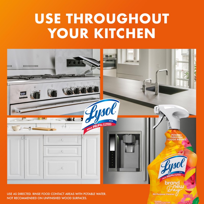 Lysol All Purpose Cleaner Spray, Multi-Purpose Disinfecting Spray, Kitchen &