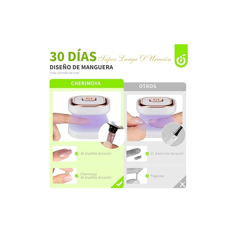Cherimoya Pegamento para Uñas Soft Gel para Uñas Press On