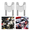 Wsays 7/8" Handlebar Risers 30mm Height Mount Clamp Kit Silver