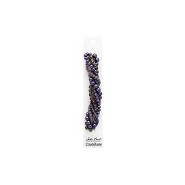 Crystal Lane DIY Twisted Bead Strands, Blackcurrant Swirl Moonflower, 5 Strands, Assorted Size