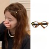 Two Ladies' Smiling Face Glasses Design Hair Clips -2025 New