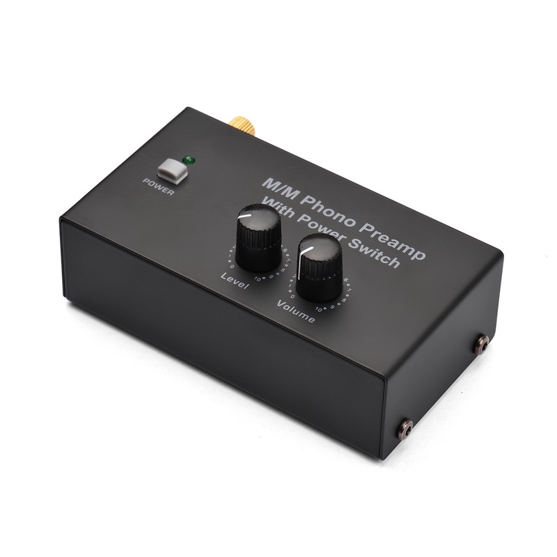 M/M Phono Preamp with Power Switch Ultra-compact Preamplifier with Level