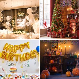 ZUYIST Pack of 32 Streamers, 10 m Party Decoration Premium Gold Green Red Blue Purple Green Silver Champagne Pink Streamers for Birthday Wedding Disco Theme Party New Year's Eve Fancy Dress Decoration