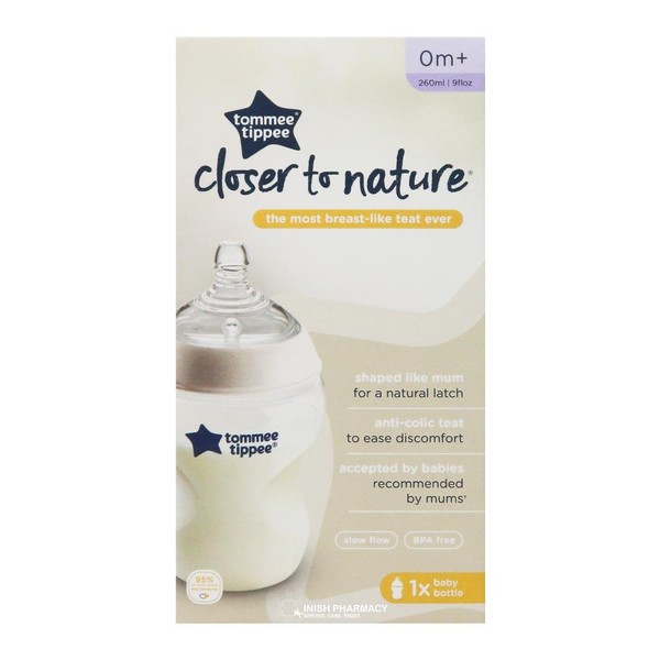 Tommee Tippee Closer To Nature Feeding Bottle 0m+ Slow Flow