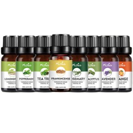 Pure Essential Oil, Set A, 100% Pure Essential Oil, 0.3 fl oz (10 ml) x 8 Packs, Aroma Oil