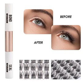 100% Hand Made DIY Lashes Eyelash Extensions 40P Pre Cut Lash Extensions Kit DIY Lash Extension Kit Bond&Seal Makeup Cosmetic Eyelashes Extensions