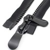 YaHoGa #15 Large Zip for Coat Plastic 2-Way Separable Black