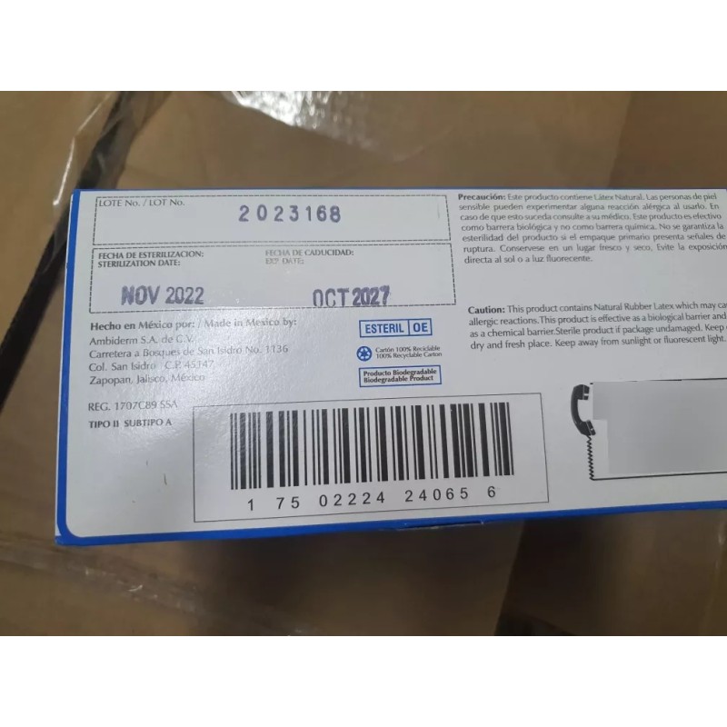 Ambiderm Guante Ambiderm Mediano Pack De 5 Cajas Con 100