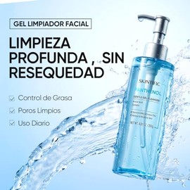 SKINTIFIC Limpiador Facial en Gel con Pantenol (Vitamina B5) y Aminoácidos - Jabón Hidratante y Reparador para Piel Sensible y con Acné, 250ml