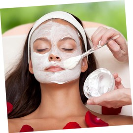 Ipetboom 10PCS Transparent Glass Facial Mask Mixing Bowls DIY Modulating Cosmetic Beauty Tool for Household Use Safe Material Easy to Clean and Use Height