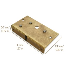 Creative Deco Lock with Key | 40 x 22 x 7 mm | Brass Box + Boot Lock + Key | Perfect for All Our Lockable Boxes