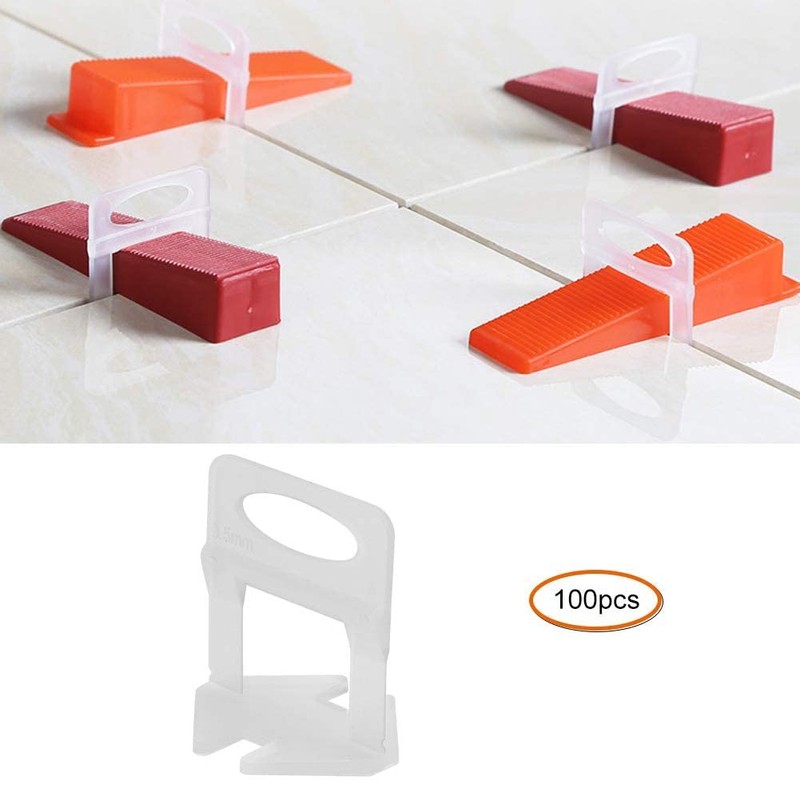 100Pcs Tile Leveling System Clips DIY Tiles Leveler Spacer Tile