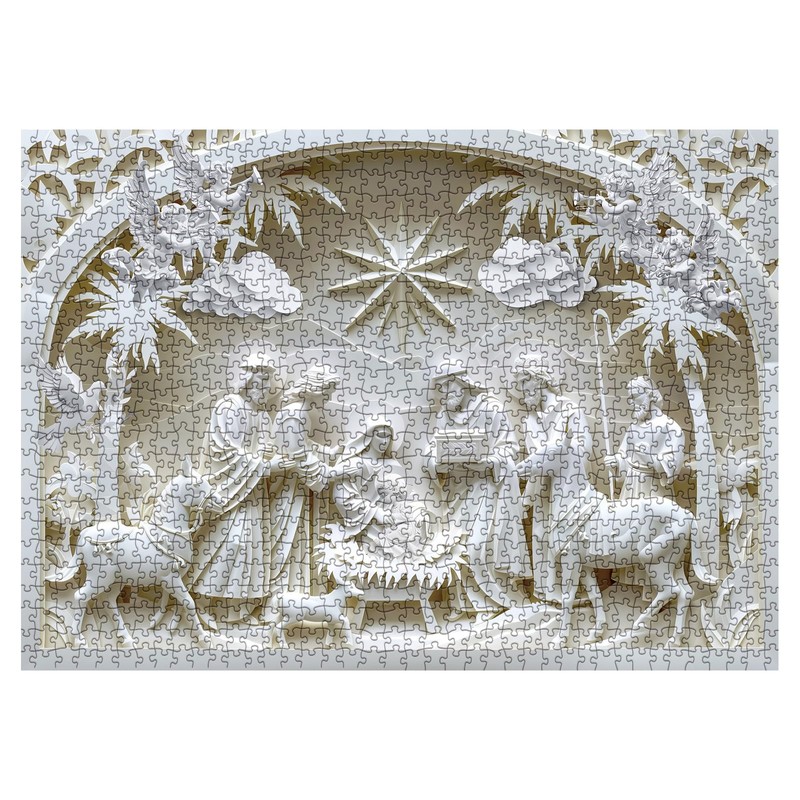 3D Nativity Scene Sculpture Puzzles for Adults 1000 Pieces, Christian