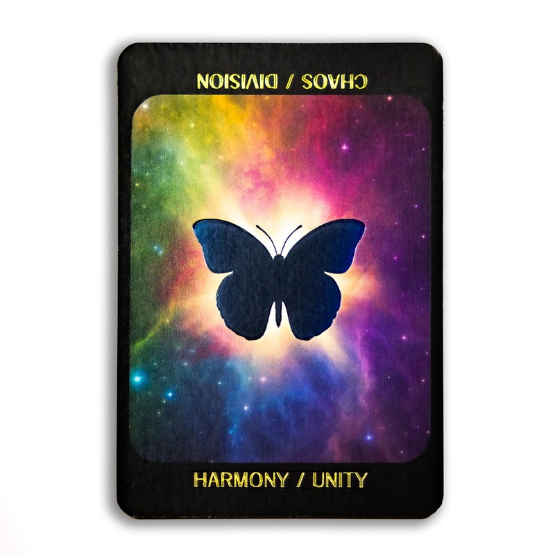 Cosmic Balance Oracle Deck: 48 Gold-Foil Cards with Celestial Butterfly