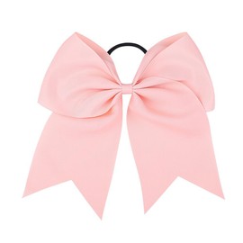 JIHUOO - Pink Hair Bows, 8 Inch Long, 4 Pieces - Hair Accessories for Women and Girls - Cheerleader Bows, Jumbo Hair Bows, Ponytail Holder, Hair Bands