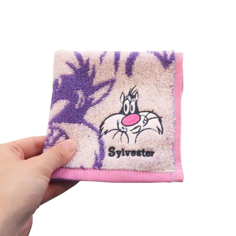 Marushin Mini Towel, Looney Tunes, Silvester Pattern, Hand Towel, 100%