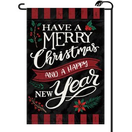 Have A Merry Christmas And A Happy New Year Garden Flag 12x18 Inch Vertical Double Sided Winter Xmas Small Flags Farmhouse Outside Decoration For Yard SD42