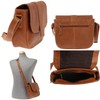 LECONI LE0074 Women's Small Shoulder Bag Natural Soft Leather Handbag