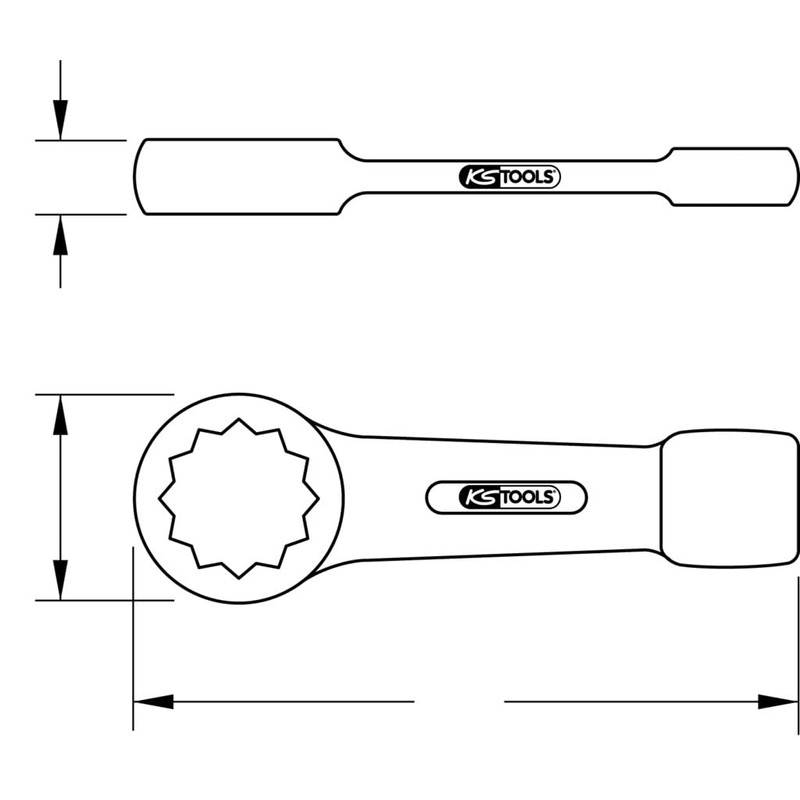 KS Tools 517.0936 HD Slogging Ring Spanner, 36mm