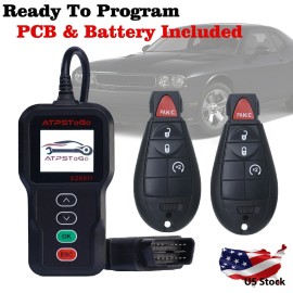 ATPSTOGO 2 New Replacement Remote Key Fob Tool Kit For 2008-2013 Jeep Grand Cherokee