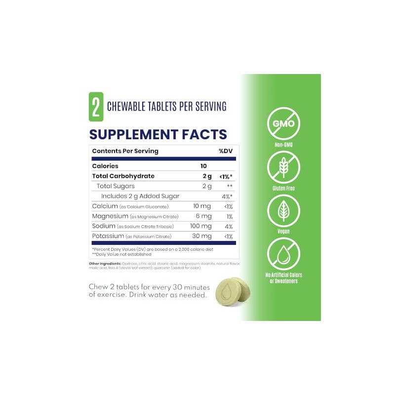 Saltstick Fastchews Count Botella Chewable Electrolyte Tabletas Repuesto
