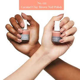 Cote Shop Côte Nail Polish - Quick Dry Vegan 0.4 Fluid Oz Regular Cruelty Free Non Toxic & Safe Chip Resistant Full Coverage (No. 122 Caramel Clay Brown)