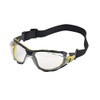 Delta Plus CLEAR STRAP Foam Detachable SLR Safety Glasses, Removable