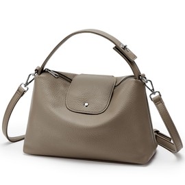 Kalidi Faux Leather Shoulder Bag Women's Handbag Crossbody Bag Handbags for Women Handbag Women's Medium Size for School Office Work Travel Excursion Shopping, gray