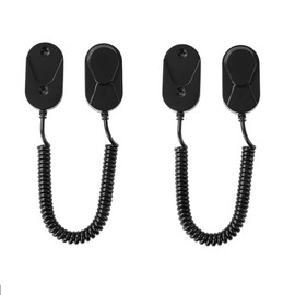 2 Stück Magnetische Halterung Fernbedienung, Magnetische Fernbedienungshalter mit Federseilen, Wandhalterung Fernbedienung für Fernbedienungen und kleine Gegenstände, 120cm (Schwarz)