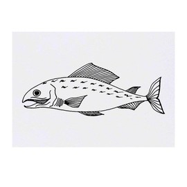 Azeeda 'Lachs' Temporäres Tattoo - Hautfreundlicher & Ungiftiger Abziehbild · Wasserfest (TO00029361)